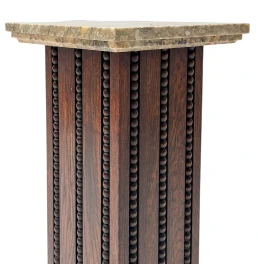 French Art Deco Pedestal with Multi-Colored Marble Top, 1930s